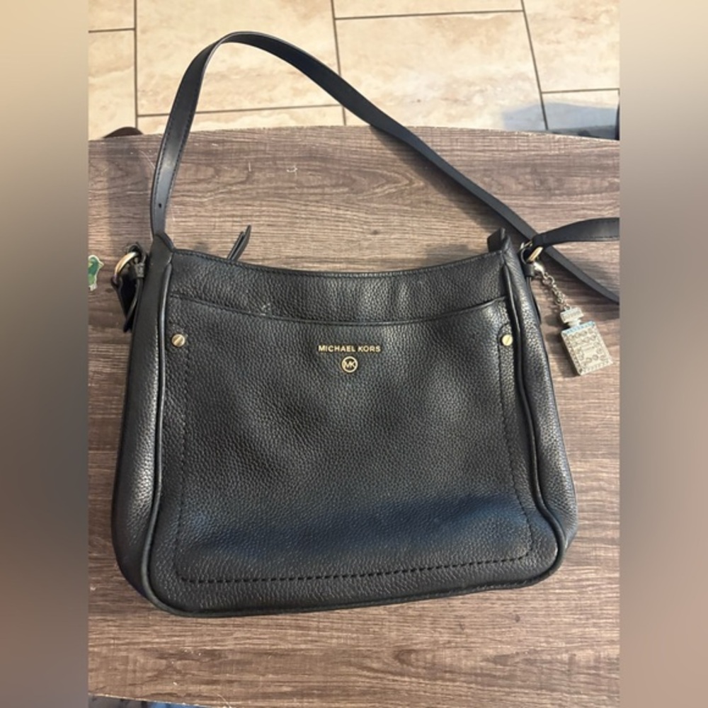 Michael Kors Black Quilted Crossbody Bag